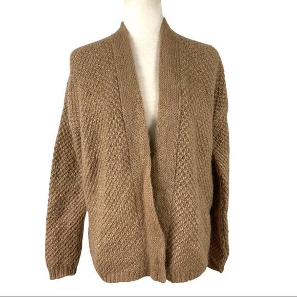 Anthropologie Lineamaglia Open Front Mohair Wool Blend Cardigan Sweater Italy S - Picture 6 of 16